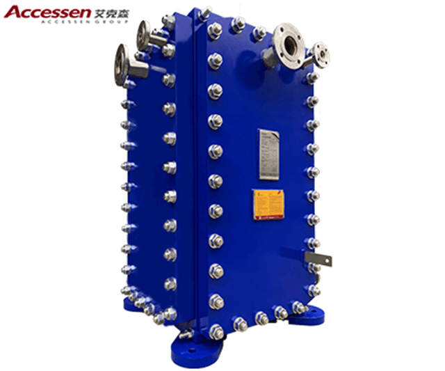 Welded block and plate heat exchanger